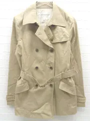 ◇ HUMAN WOMAN ヒューマンウーマン ウエストベルト 長袖 トレンチ コート 2 ベージュ レディース 【中古】 【1002800226146】のサムネイル