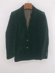 ◇ SAINT CELINE 光沢 ベロア調 2B 長袖 テーラード ジャケット サイズ6 グリーン レディース P 【1308040002329】のサムネイル