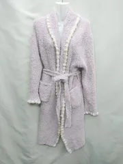 ■ AMPHI 長袖 ガウン サイズM～L パープル ホワイト レディース E  【1407020008044】