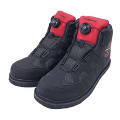 プロマリン フェルトスパイクシューズEX ブラック/レッド FSC305 ダイヤルロック式ハイカットフェルトスパイク