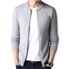 【特価商品】[ワン アンブ] ニット ジャケット メンズ ブルゾン タイト セーター 春 秋 冬 M ~ XL