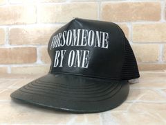 【中古】 FORSOMEONE フォーサムワン LEATHER MESH CAP ブラック 111397334のサムネイル
