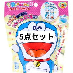 つみドラえもん バスボール 澄んだ空のかおり 発泡タイプの入浴剤 60g 1回分ノルコーポレーション 5点セット