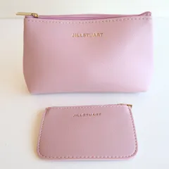 JILLSTUART ジルスチュアート ポーチ フラットポーチ 2点セット ピンク フェイクレザー コスメ メイク 小物入れ 化粧ポーチ レディース ブランド