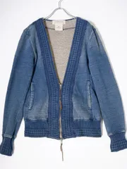 REMI RELIEFレミレリーフ インディゴ裏毛スウェット ZIPカーディガン【S】【MTSA71394】