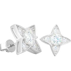 星型シルバーピアス 純銀製モアサナイトダイヤモンド