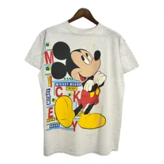 90年代 USA製 Disney ディズニー ミッキーマウス 半袖Ｔシャツ キャラクター グレー(メンズ XL相当)中古 古着 U0564