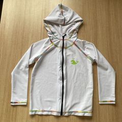 キッズ用ラッシュガードパーカー 白