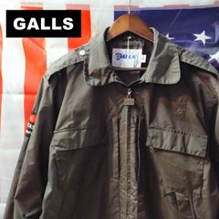GALLS ガルズ ナイロン ワーク ジャケット M SECURITAS セキュリティ 刺繍 ロゴ ワッペン 警備 制服 カーキ 10595
