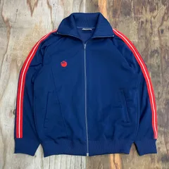 asics アシックス 日本製 ハイネック 襟付 ワンポイント 刺繡ロゴ ジャージ トラックジャケット トラックトップ 80s 90s 古着 vintage メンズ サイズ M MG258