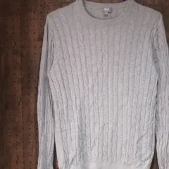 UNIQLO ユニクロ　コットンカシミヤ ケーブルクルーネックセーター（長袖）　サイズM　351-163502