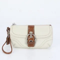 美品 コーチ 商品カード付 ソーホー アクセサリー ポーチ レザー クラッチ バッグ ハンド セカンド トート レディース EUE CI17-8【中古】