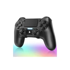 P4 コントローラー ワイヤレスコントローラー 無線 Bluetooth接続 1000mAh 遅延なし 二重振動 ジャイロセンサー機能 重力感応 高耐久ボタン ゲームパット ヘッドフォンジャック付き P4/P3/PC対応 日本語取扱説明15書インチ (Bl 0