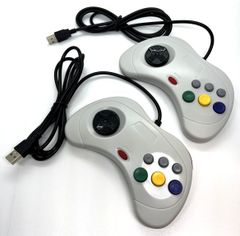 PC サターン6ボタン型USBコントローラー(ホワイト) (２個セット)