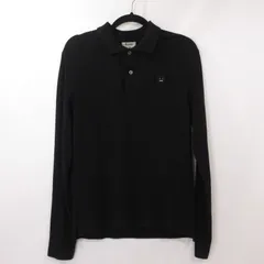 ACNE STUDIOS クラッシュ加工 長袖ポロシャツ L．グレー 【制菌加工】制菌BIZ 半袖ポロシャツ 吸汗速乾 UV