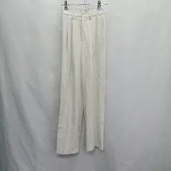 ◇ ◎●未使用● Θ me+em select ミームセレクト ストレートパンツ サイズXS ホワイト系 レディース E  【1409240045908】
