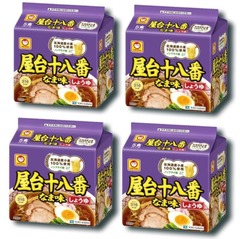 マルちゃん 屋台十八番 なま味しょうゆ 5食パック ×4 《北海道産小麦100％使用》 北海道・東北販売 インスタント麺 袋麺 ラーメン 地域限定