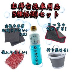 お得な洗車用品5種（6個）セット