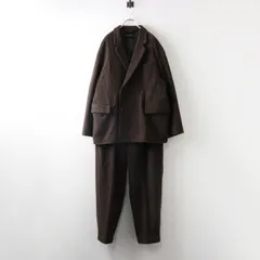 メンズ ニコアンド niko and... ウール チェック セットアップ 4/ブラウン 羽織り ジャケット パンツ ダブル【2400014485714】