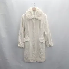 ◇ ⊇◎ BOOGIE WOOGIE ブギウギ ラビットファー ウール、アンゴラ混合 長袖 コート サイズ40 アイボリー レディース E  【1502180055782】