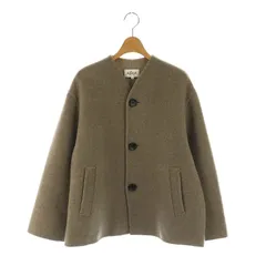 ルグラジック Le glazik ノーカラーウールリバージャケット コート アウター 36 S グレージュ /YQ ■OSのサムネイル