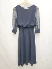 ◇ ⊂ LACE LADIES レースレディース 長袖 膝下丈 ワンピース サイズＳ ネイビー レディース P  【1410230020218】のサムネイル