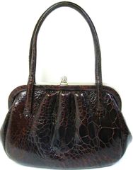 COCCO FIORE 大玉がま口 ハンドバッグ 緑系 美品 - メルカリ