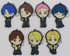 [중고] 열쇠 고리 전 7 종 세트 BTS (방탄 소년단) [TinyTAN 트레이딩 고무 마스코트 Butter]