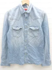 ◇ nano universe ナノユニバース ウエスタン デニム シャツ サイズS インディゴ メンズ  【1002800865567】