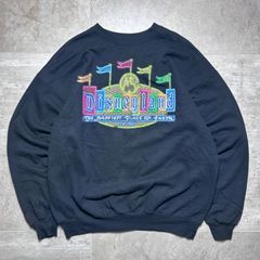 Disney Hanes スウェット XLsize ブラック 黒 Disneyland WALTDisneyWorld ディズニー ホンジュラス製