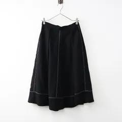 【値下げ】美品 オンワード アイシービー icb 【洗える】Double Face スカート 4/ブラック 黒 【2400014190403】のサムネイル