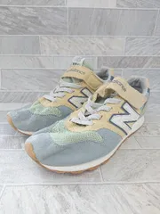 ◇ Θ New Balance 996 キッズ 子供 スニーカー シューズ サイズ22.0㎝ イエロー ブルー レディース メンズ E  【1411130017469】