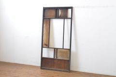 ▼現状販売▼ ガラス戸1枚 アンティーク建具 大正ロマン 引き戸 4～7営業日前後で発送(※修理加工希望の方3ヶ月程で発送) R-064305