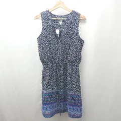 ◇ ⊂ GAP ギャップ 柄入り ロング丈 サロペット オーバーオール風 スカート サイズS ネイビー系 レディース E  【1506300031403】