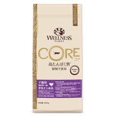 ウェルネスコア(穀物不使用 グレインフリー・高たんぱく質)子猫用(離乳期-1歳)骨抜き七面鳥400g