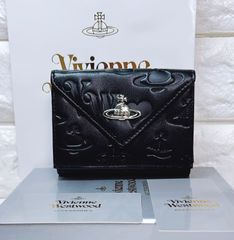 【内柄も素敵☆最新】Vivienne Westwood 三折財布 マットブラック 内柄も素敵 最新作】Vivienne Westwood 三折り財布 黒マット｜Yahoo