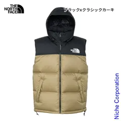 【新品】 ザ・ノース・フェイス ヌプシベスト メンズ (ND92557) (CK ブラックxクラシックカーキ L)