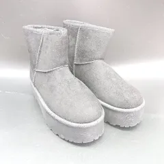 ■ ⊇ Shoes in closet 厚底 軽量 ショート ムートンブーツ サイズ表記なし ブラック レディース E  【1502180047602】