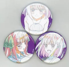 【中古】バッジ・ビンズ 中野二乃 原画缶バッジ3個セット 「五等分の花嫁 アニメ原画展 Engagement」