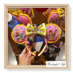 【即納在庫】ディズニー 100周年限定カチューシャ 上海ディズニー公式グッズ  でWonderful Life shop 海外限定 上海ディズニーランド 刺繍カチューシャ 裏も表もゴージャス
