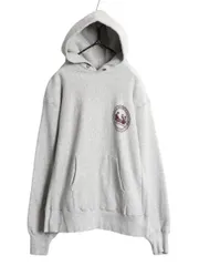 【お得なクーポン配布中!】 80s USA製 ★ チャンピオン リバースウィーブ カレッジ プリント スウェット フード パーカー メンズ L ヴィンテージ トレーナー 裏起毛 灰