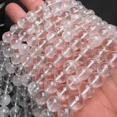 マニカラン産  天然結晶入り ヒマラヤ水晶  10mm 連売り ブレスレット2本分