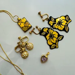 A【まとめ売り】イヤリング ネックレス ペンダントトップ セット売り メッキ  ハンドメイド パーツ取り