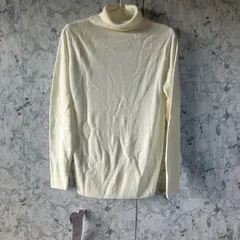 新品<!-利用不可文字-!>KOBE LETTUSE 神戸レタス　ウォッシャブルニット　ニット　白　ホワイト　アイボリー　薄手　ストレッチ　長袖　裾リブ　ハイネック　タートルネック　長め丈