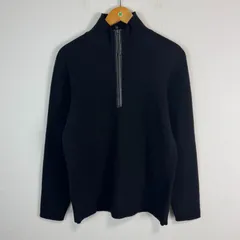 JOSEPH HOMME ジョセフオム オンワード樫山 ハーフジップ ニット セーター シンプル 無地 ブラック メンズ 46 古着 ストリートのサムネイル
