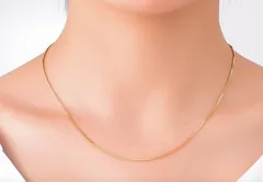 ①★192【メルカリ便発送！送料込】大人気 ゴールド 喜平ネックレス☆ネックレスチェーン☆0.1mm 45cm