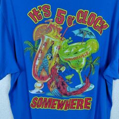 Margaritaville マルガリータヴィル Tシャツ バックプリント ブルー XLサイズ メンズ 古着 アメカジ ストリート
