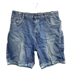 TOMMY JEANS デニムショートパンツ W40 トミージーンズ ビッグサイズ ブルー 古着卸 アメリカ仕入 2502-1061
