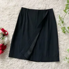 ジルサンダー ネイビー トリアセテートラップスカート イタリア製 ブラック 34サイズ JIL SANDER NAVYのサムネイル