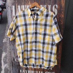 60s Vintage【SUTTON】ビンテージ マドラスチェック ボックス ボタンダウンシャツ 半袖◆Size:US-L